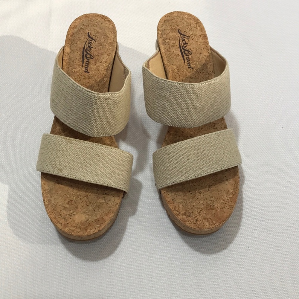 Lucky Brand Cork Platform Shoes - Size 8.5